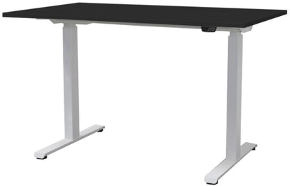 Height Adjustable Desk Scandic 6 | size: Length: 70cm, Width: 140cm, Height: 117.5cm | color: Black / White | image: 1 | variant: 1006333