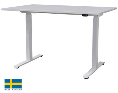 Height Adjustable Desk Scandic 6 | size: Length: 70cm, Width: 140cm, Height: 117.5cm | color: White / White | image: 0 | variant: 1006332