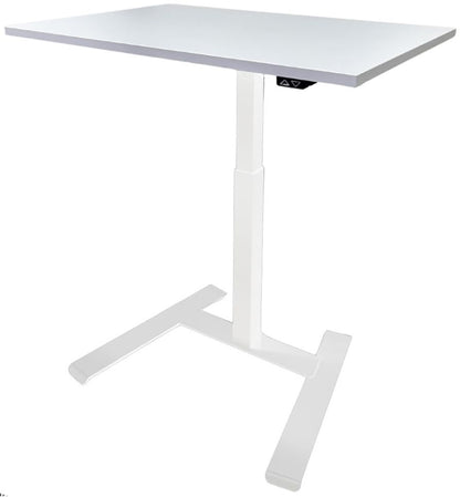 Height Adjustable Desk Solo | size: Length: 70cm, Width: 100cm, Height: 119cm | color: White / White | image: 1 | variant: 1006350