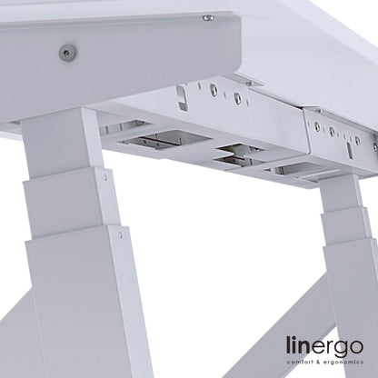 Height Adjustable Table Legs East Ludlow | color: White | image: 3 | variant: 1004760