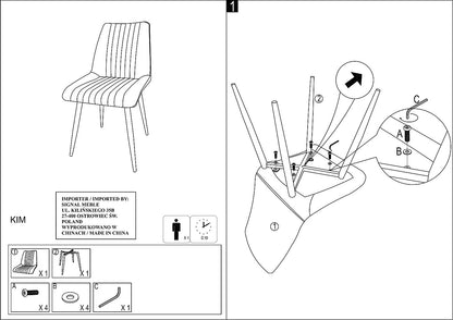 Kitchen Chair Abu Dhabi | size: Width: 47cm, Height: 88cm, Depth: 42cm | color: Gray | image: 10 | variant: 1003641