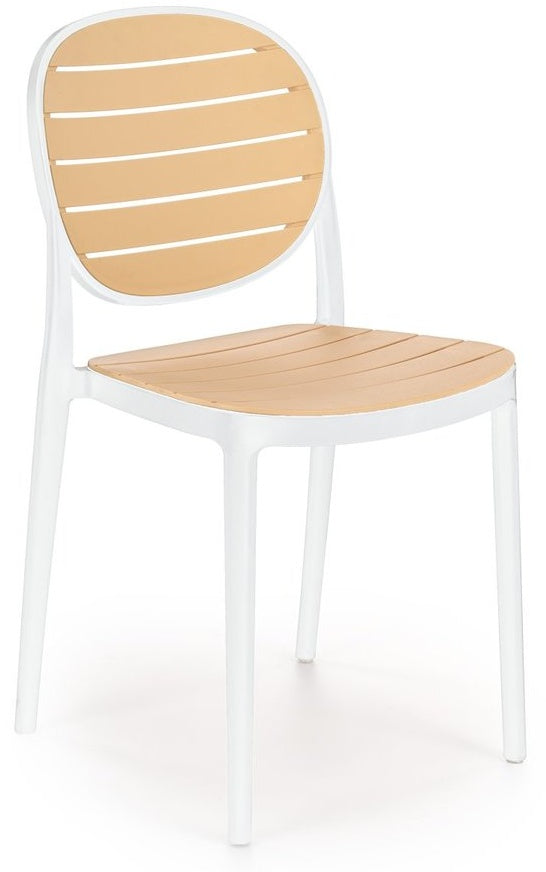 Kitchen Chair Amiens | size: Width: 42cm, Height: 83cm, Depth: 51cm | color: White/Beige | image: 0 | variant: 1002638