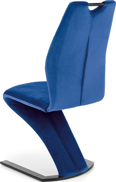 Kitchen Chair Ashgabat | size: Width: 46cm, Height: 102cm, Depth: 61cm | color: Blue | image: 3 | variant: 1002383