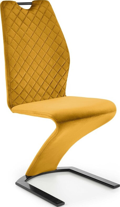 Kitchen Chair Ashgabat | size: Width: 46cm, Height: 102cm, Depth: 61cm | color: Yellow | image: 1 | variant: 1002382