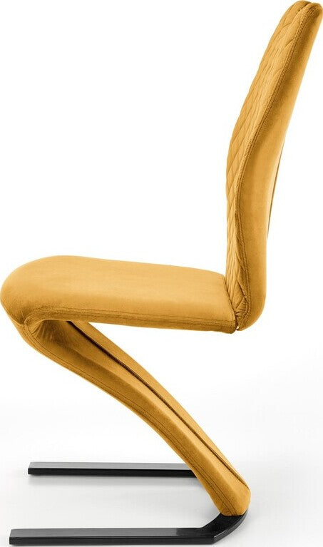 Kitchen Chair Ashgabat | size: Width: 46cm, Height: 102cm, Depth: 61cm | color: Yellow | image: 3 | variant: 1002382