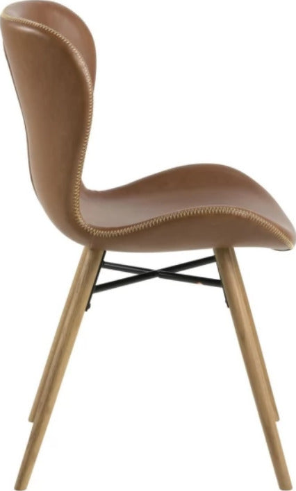 Kitchen Chair Batilda | size: Width: 47cm, Height: 82.5cm, Depth: 56cm | color: Brown | image: 3 | variant: 1003528
