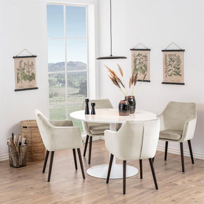 Kitchen Chair Beverley | size: Width: 59cm, Height: 83cm, Depth: 57cm | color: Beige | image: 4 | variant: 1000832
