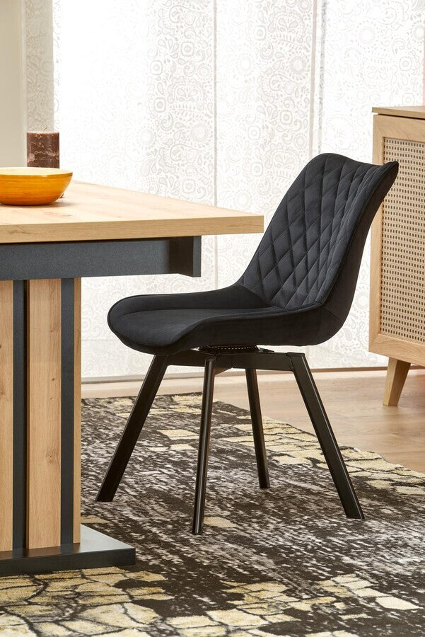 Kitchen Chair Burgos | size: Width: 45cm, Height: 80cm, Depth: 63cm | color: Black | image: 2 | variant: 1002526