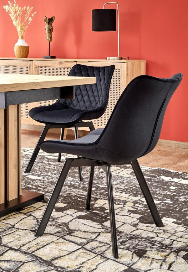 Kitchen Chair Burgos | size: Width: 45cm, Height: 80cm, Depth: 63cm | color: Black | image: 3 | variant: 1002526