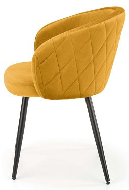 Kitchen Chair Chisinau | size: Width: 61cm, Height: 77cm, Depth: 54cm | color: Yellow | image: 3 | variant: 1002362