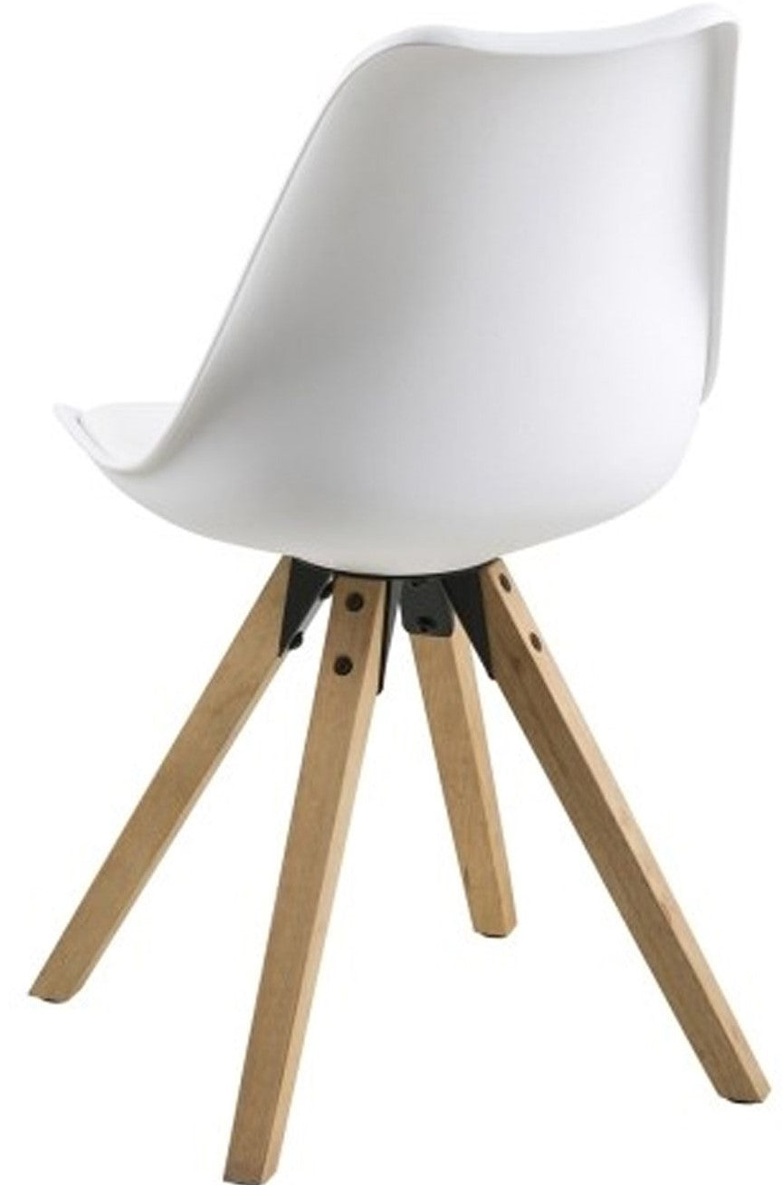Kitchen Chair Croydon | size: Width: 44cm, Height: 85cm, Depth: 42cm | color: White | image: 2 | variant: 1000809