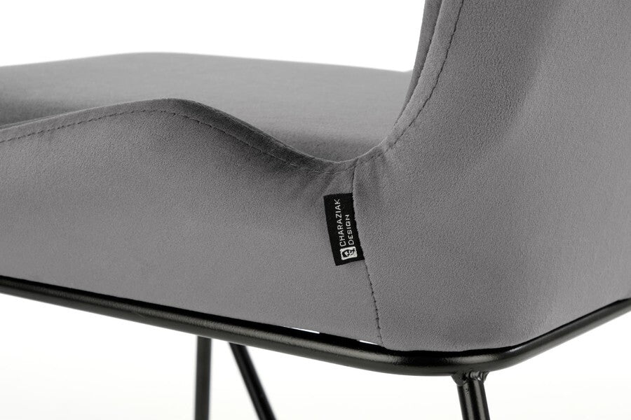 Kitchen Chair Damascus | size: Width: 46cm, Height: 83cm, Depth: 55cm | color: Gray | image: 2 | variant: 1002413