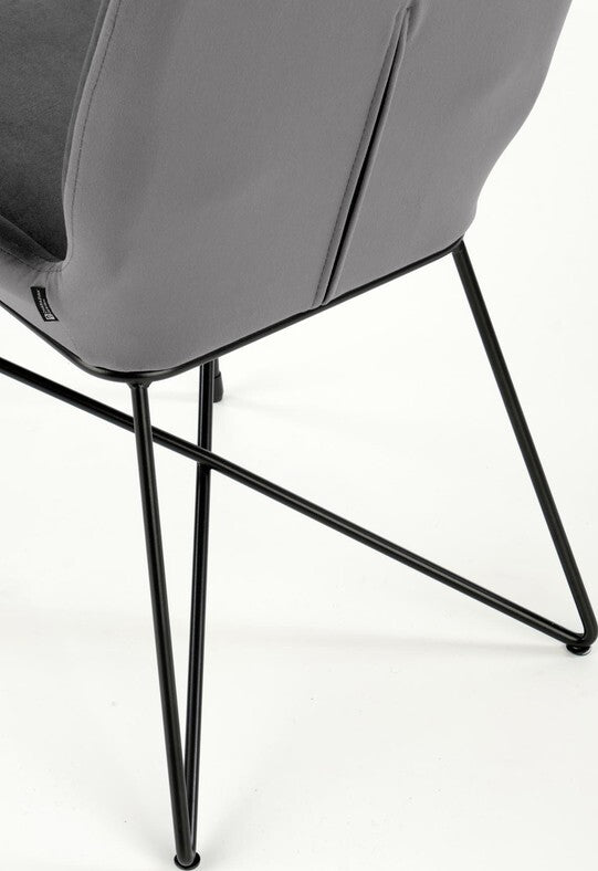 Kitchen Chair Damascus | size: Width: 46cm, Height: 83cm, Depth: 55cm | color: Gray | image: 3 | variant: 1002413