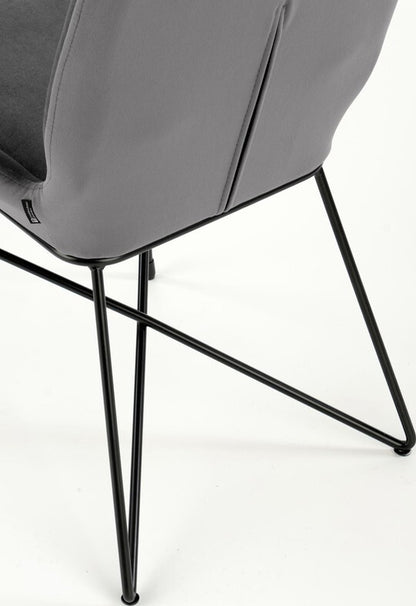 Kitchen Chair Damascus | size: Width: 46cm, Height: 83cm, Depth: 55cm | color: Gray | image: 3 | variant: 1002413