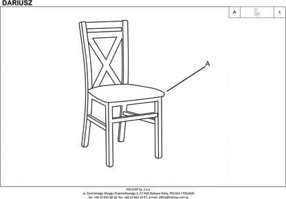 Kitchen Chair Dariusz 2 | size: Width: 45cm, Height: 90cm, Depth: 49cm | color: Brown | image: 4 | variant: 1003010
