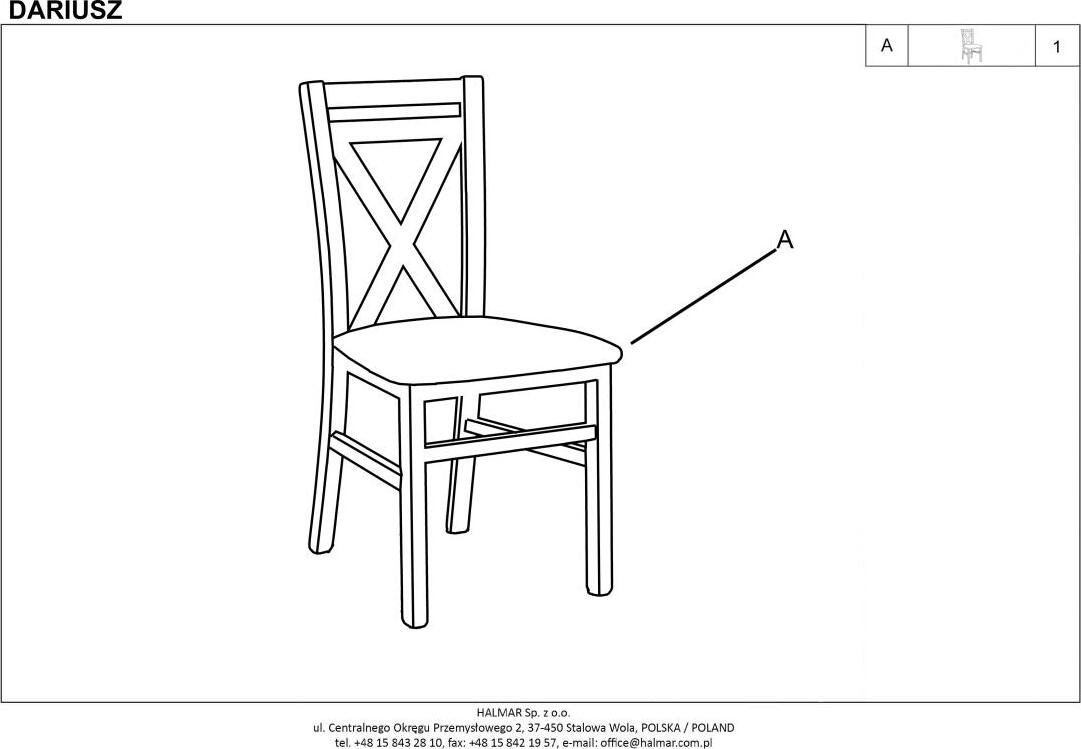 Kitchen Chair Dariusz 2 | size: Width: 45cm, Height: 90cm, Depth: 49cm | color: Brown | image: 5 | variant: 1003011