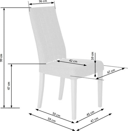 Kitchen Chair Diego 2 | size: Width: 47cm, Height: 99cm, Depth: 59cm | color: Green | image: 8 | variant: 1003019