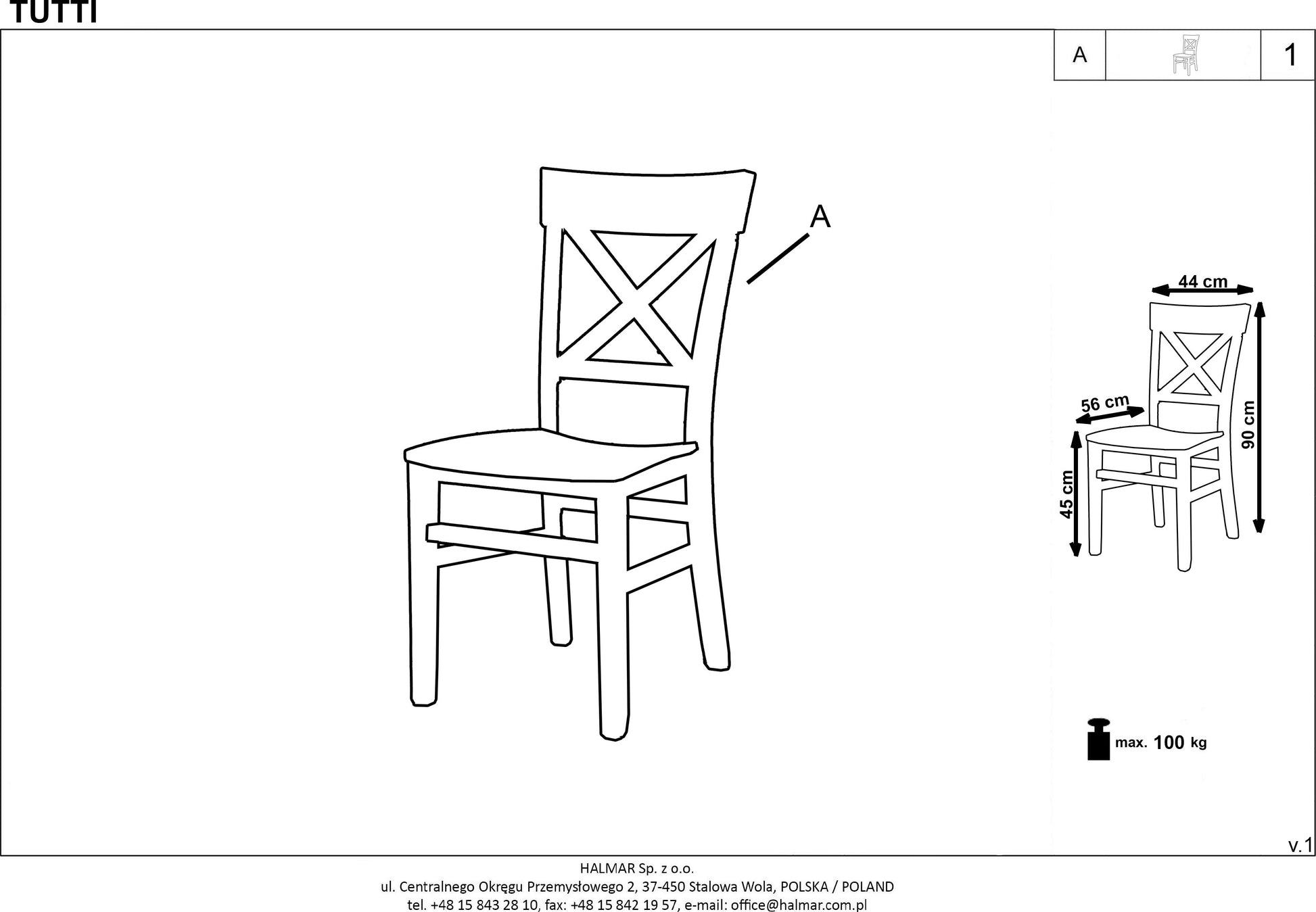 Kitchen Chair Dijon | size: Width: 44cm, Height: 90cm, Depth: 56cm | color: Brown | image: 9 | variant: 1006961