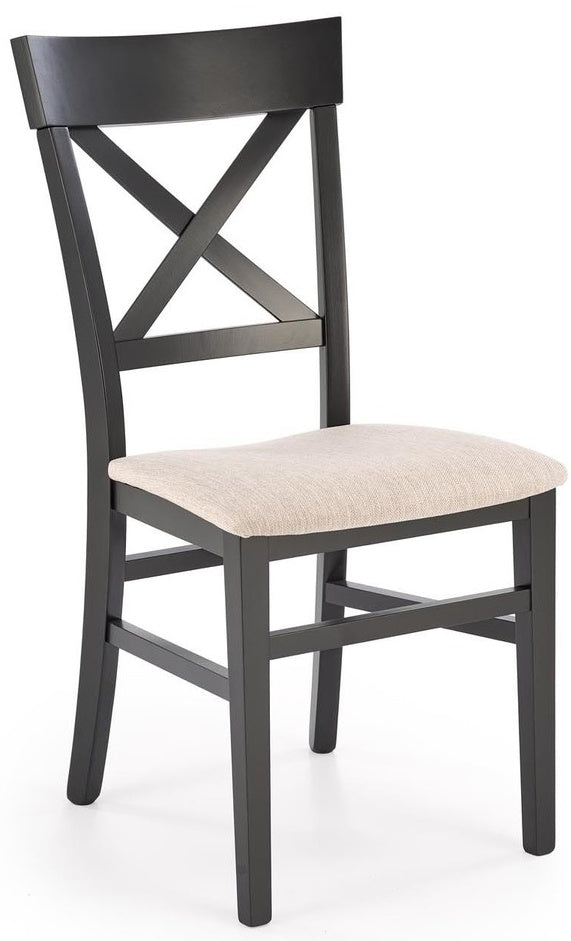 Kitchen Chair Dijon | size: Width: 45cm, Height: 90cm, Depth: 49cm | color: Beige/Black | image: 0 | variant: 1002604