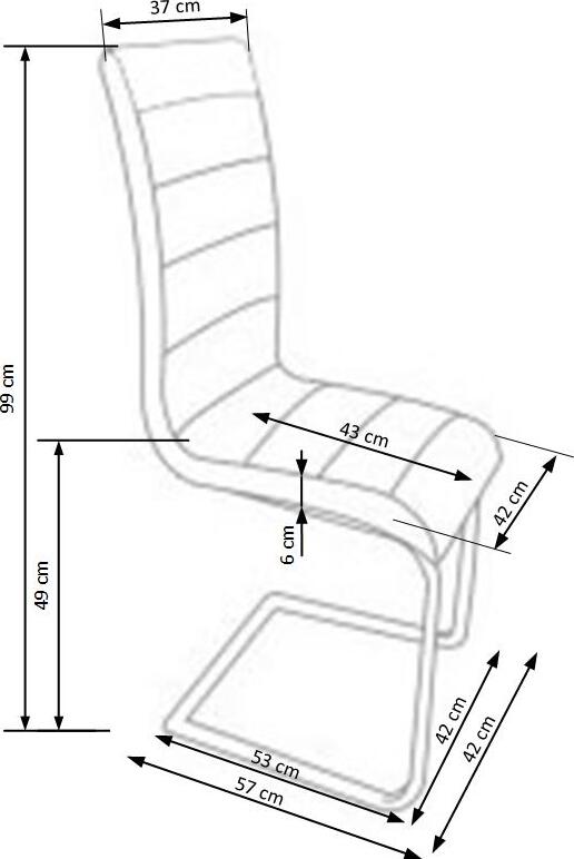 Kitchen Chair East Bridgend | size: Width: 42cm, Height: 99cm, Depth: 57cm | color: White | image: 7 | variant: 1006960