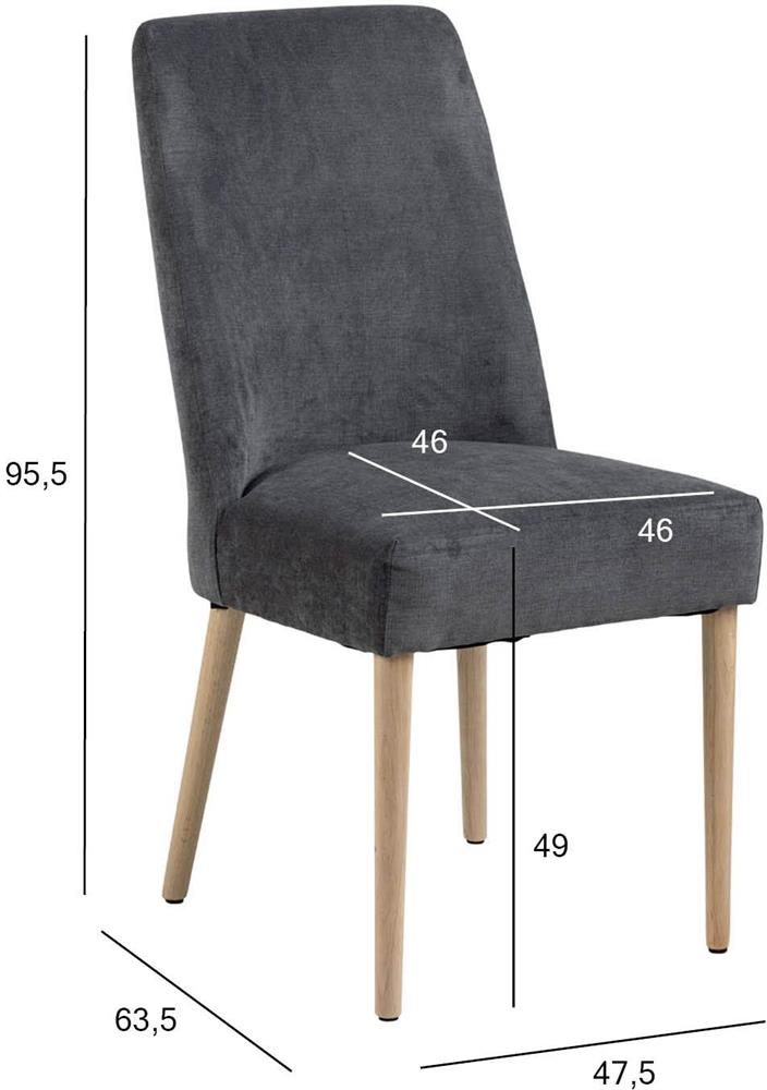 Kitchen Chair East Dushanbe | size: Width: 47.5cm, Height: 95.5cm, Depth: 63.5cm | color: Gray | image: 7 | variant: 1006143