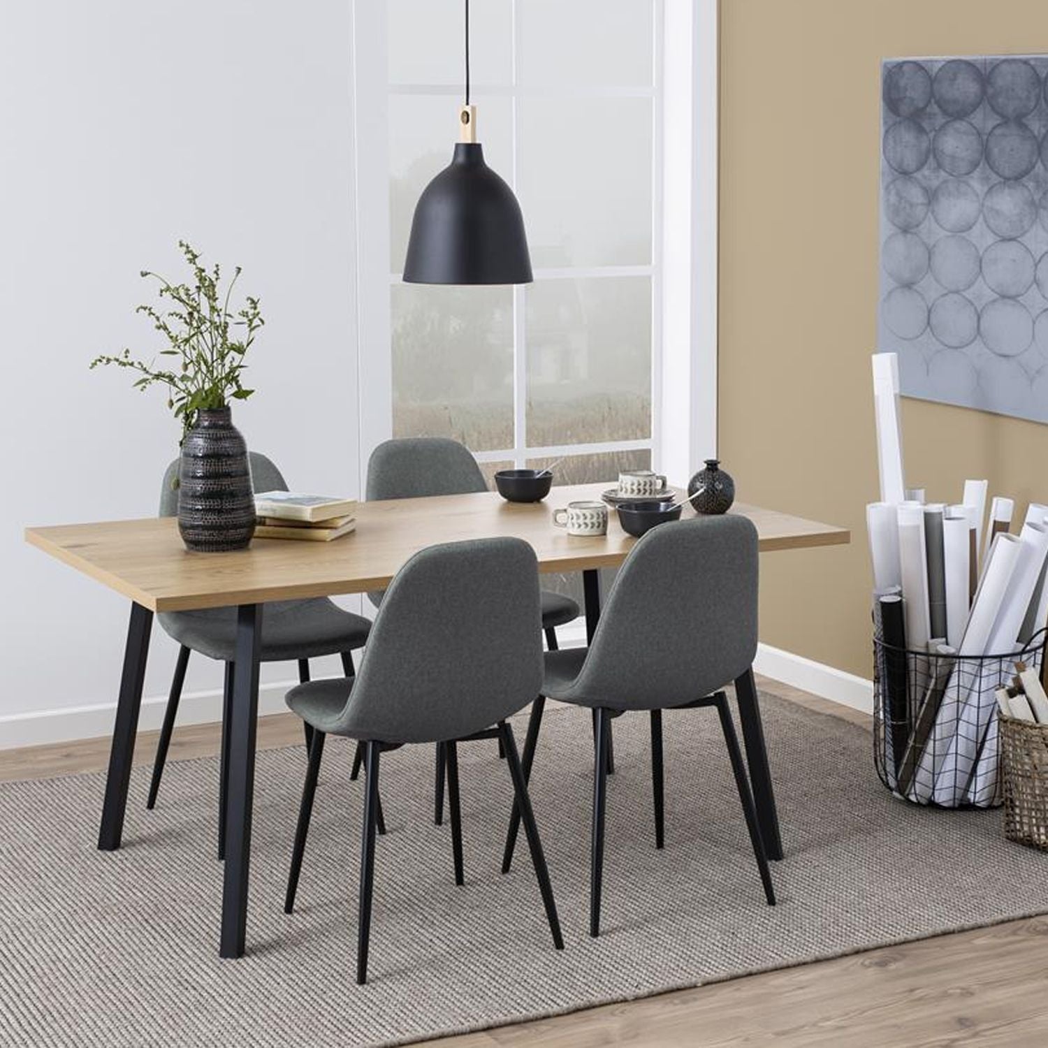 Kitchen Chair East Ferndale | size: Width: 44.5cm, Height: 84cm, Depth: 56cm | color: Gray | image: 4 | variant: 1005657