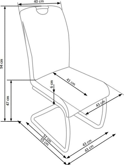 Kitchen Chair East Gateshead | size: Width: 43cm, Height: 94cm, Depth: 55cm | color: Brown | image: 7 | variant: 1006973
