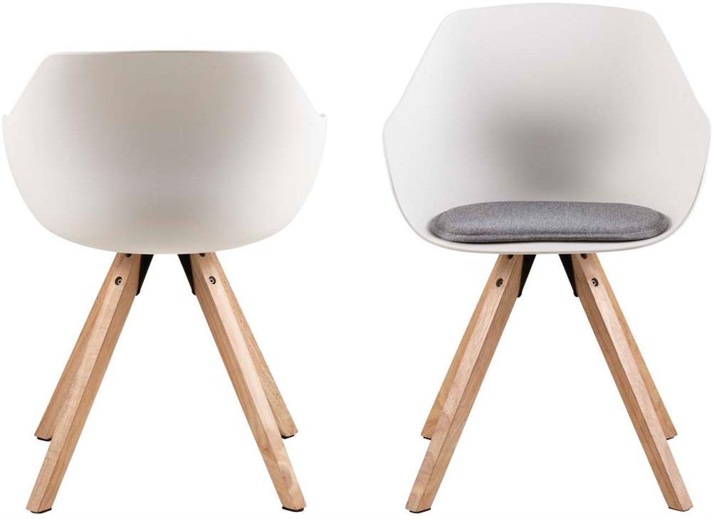 Kitchen Chair East Horsens | size: Width: 56.5cm, Height: 80.5cm, Depth: 53cm | color: White | image: 2 | variant: 1006145