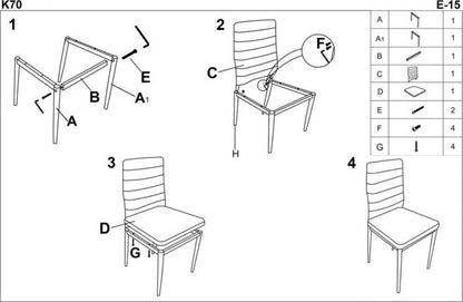 Kitchen Chair East Hull | size: Width: 41cm, Height: 98cm, Depth: 50cm | color: Brown | image: 8 | variant: 1006931
