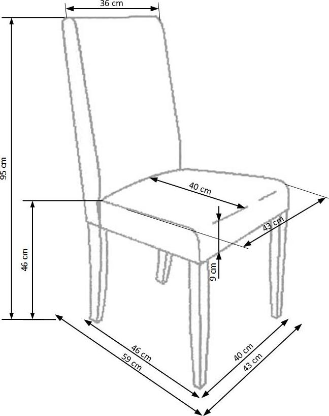 Kitchen Chair East Ipswich | size: Width: 45cm, Height: 95cm, Depth: 59cm | color: Brown | image: 4 | variant: 1006946