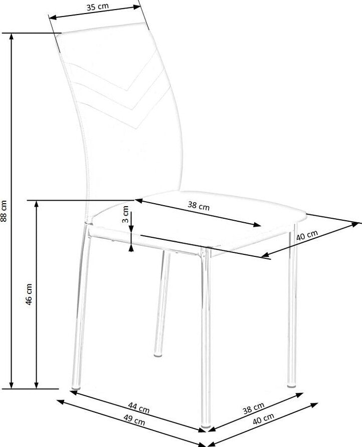 Kitchen Chair East Plymouth | size: Width: 43cm, Height: 92cm, Depth: 49cm | color: Gray | image: 7 | variant: 1006932