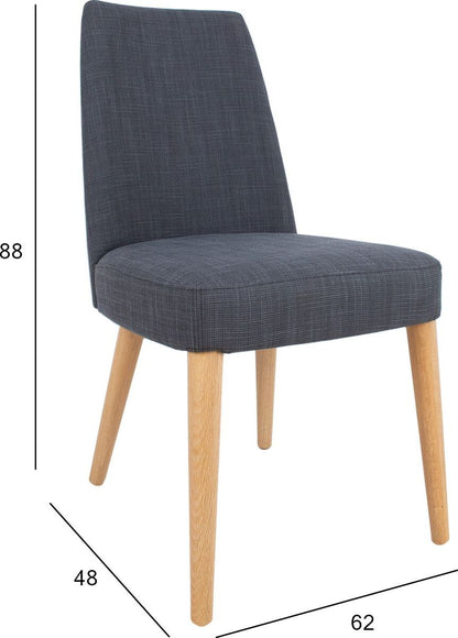 Kitchen Chair East Porth | size: Width: 62cm, Height: 88cm, Depth: 48cm | color: Gray | image: 6 | variant: 1005655