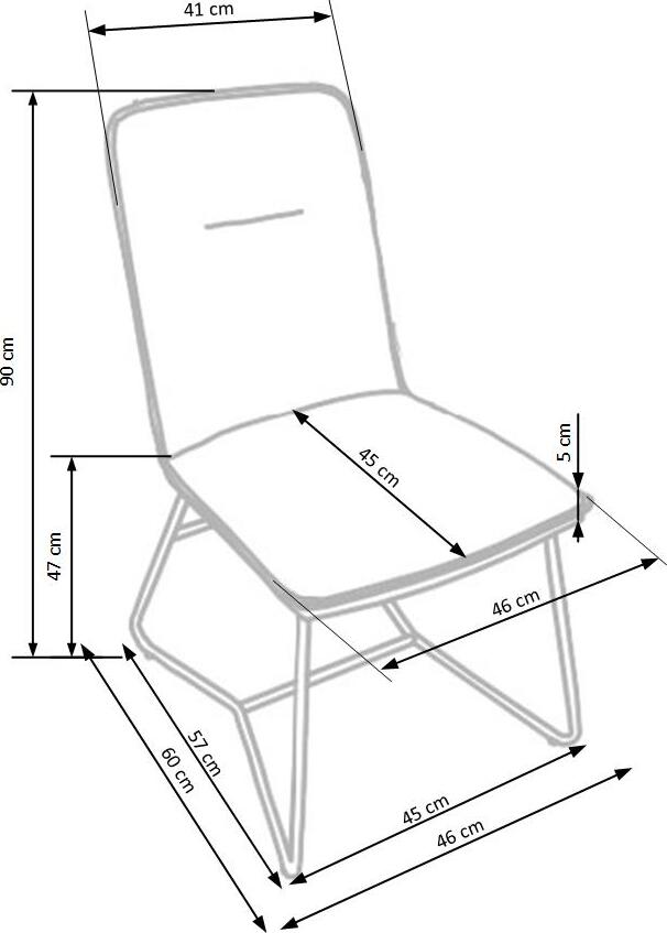 Kitchen Chair East Rochdale | size: Width: 46cm, Height: 90cm, Depth: 60cm | color: Gray | image: 9 | variant: 1006986