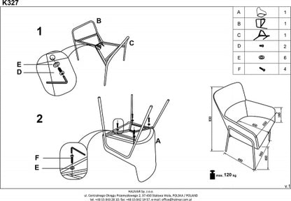 Kitchen Chair East Rotherham | size: Width: 57cm, Height: 84cm, Depth: 61cm | color: Gray | image: 9 | variant: 1006987