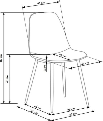 Kitchen Chair East Salford | size: Width: 44cm, Height: 87cm, Depth: 56cm | color: Gray | image: 7 | variant: 1006937
