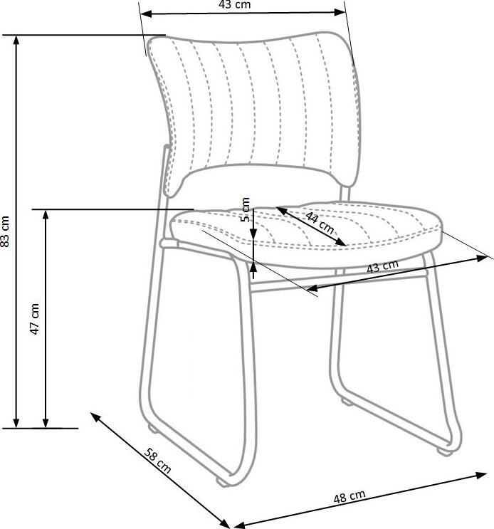 Kitchen Chair East Sapporo | size: Width: 48cm, Height: 83cm, Depth: 58cm | color: Black | image: 6 | variant: 1006915