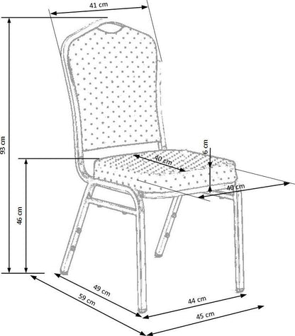 Kitchen Chair East Stoke | size: Width: 45cm, Height: 93cm, Depth: 48cm | color: Red | image: 4 | variant: 1006933
