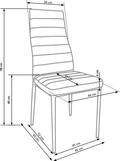 Kitchen Chair East Sunderland | size: Width: 42cm, Height: 98cm, Depth: 47cm | color: Gray | image: 7 | variant: 1006930