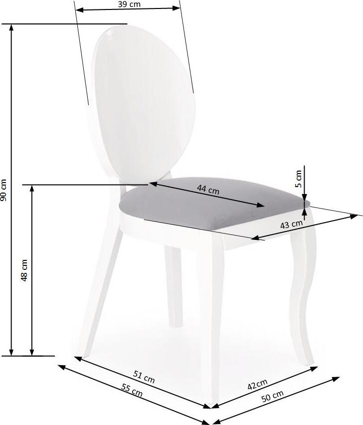 Kitchen Chair East Walsall | size: Width: 50cm, Height: 90cm, Depth: 55cm | color: Gray | image: 9 | variant: 1006997