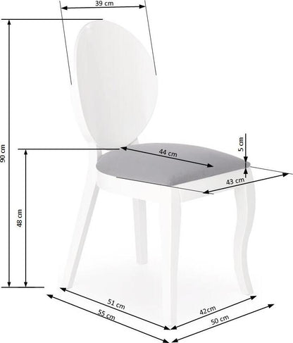 Kitchen Chair East Walsall | size: Width: 50cm, Height: 90cm, Depth: 55cm | color: Gray | image: 9 | variant: 1006997