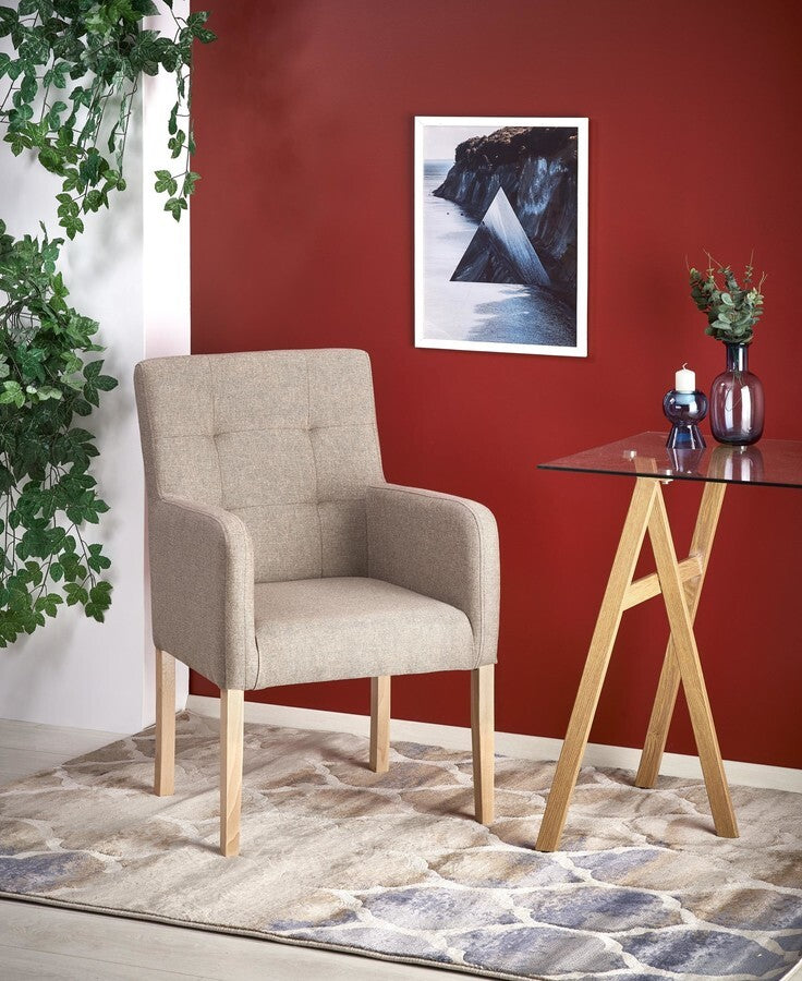 Kitchen Chair East Xining | size: Width: 60cm, Height: 92cm, Depth: 62cm | color: Beige | image: 8 | variant: 1006917