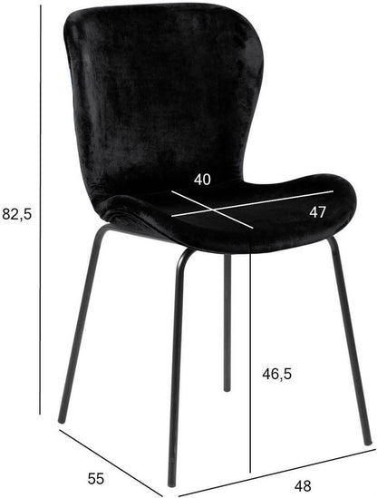 Kitchen Chair East Yerevan | size: Width: 48cm, Height: 82.5cm, Depth: 55cm | color: Black | image: 7 | variant: 1006139