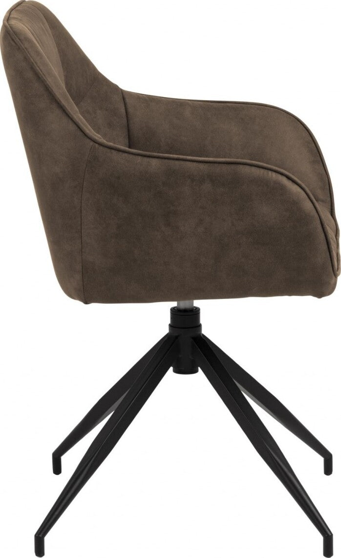 Kitchen Chair Grinstead | size: Width: 59cm, Height: 84.5cm, Depth: 54.5cm | color: Brown | image: 2 | variant: 1000779