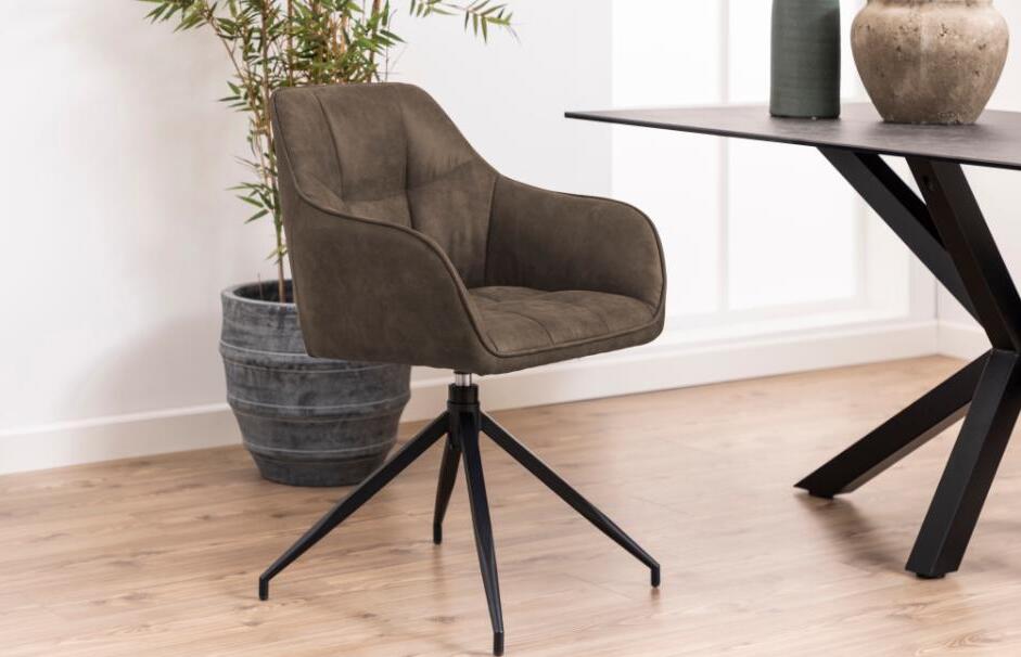 Kitchen Chair Grinstead | size: Width: 59cm, Height: 84.5cm, Depth: 54.5cm | color: Brown | image: 6 | variant: 1000779