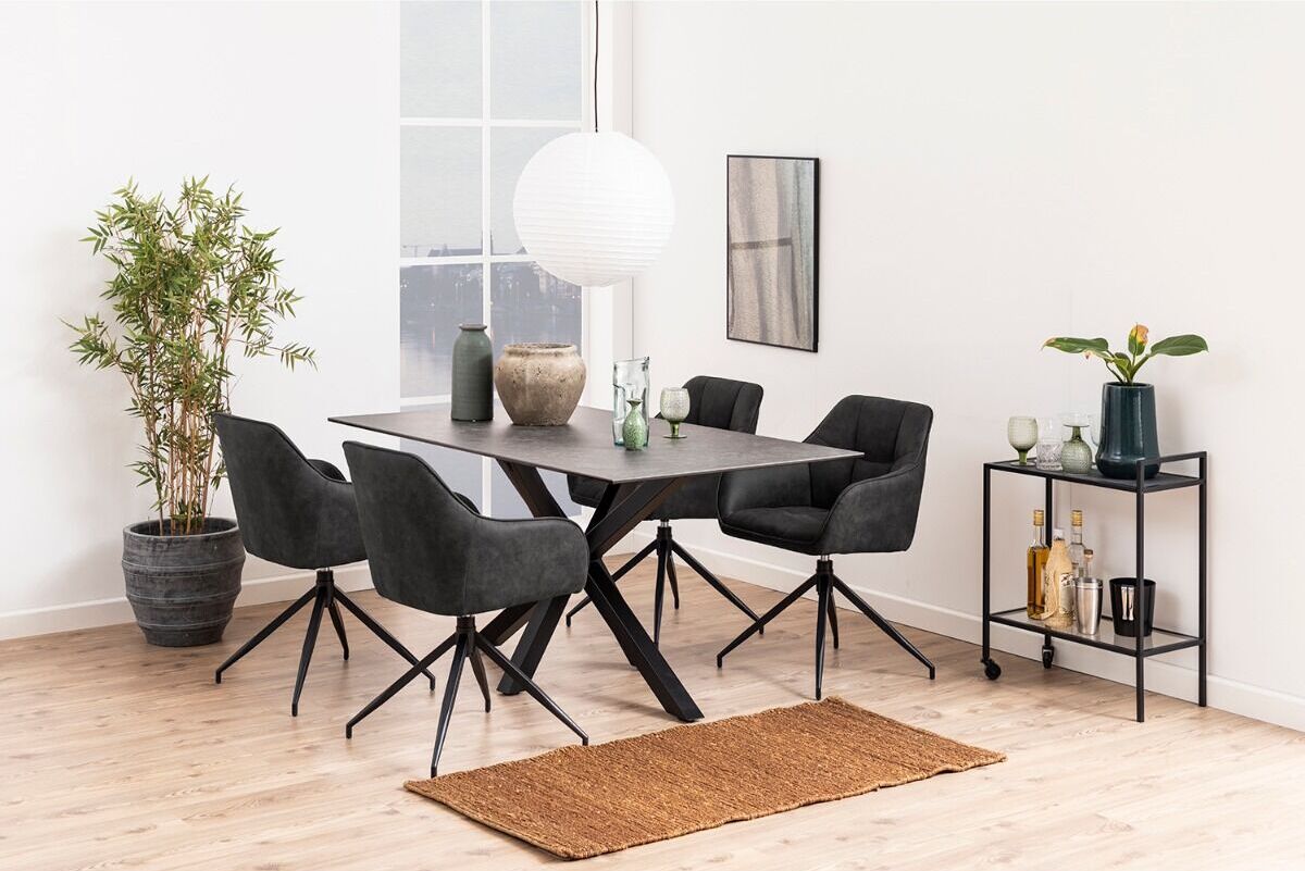 Kitchen Chair Grinstead | size: Width: 59cm, Height: 84.5cm, Depth: 54.5cm | color: Gray | image: 6 | variant: 1000780