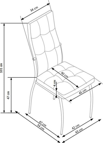 Kitchen Chair Haapsalu | size: Width: 42cm, Height: 100cm, Depth: 42cm | color: Black | image: 3 | variant: 1002173