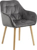 Kitchen Chair Horsham | size: Width: 55cm, Height: 83cm, Depth: 58cm | color: Oak/Grey | image: 1 | variant: 1000793
