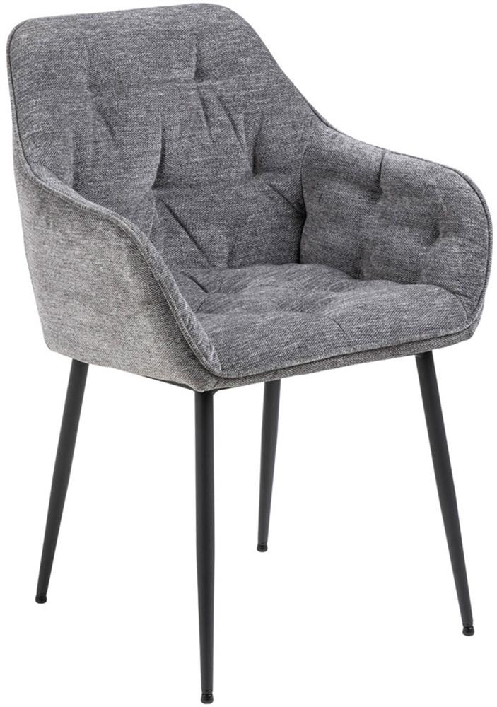Kitchen Chair Horsham | size: Width: 58cm, Height: 83cm, Depth: 55cm | color: Black/Grey | image: 1 | variant: 1000794