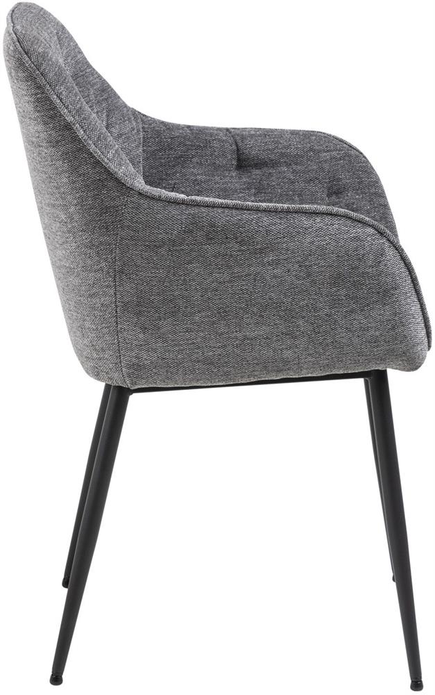 Kitchen Chair Horsham | size: Width: 58cm, Height: 83cm, Depth: 55cm | color: Black/Grey | image: 2 | variant: 1000794