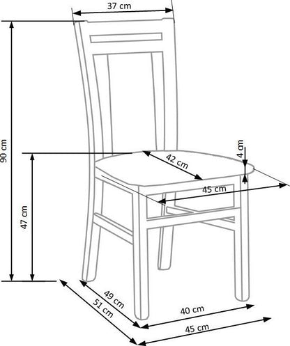 Kitchen Chair Hubert 8 | size: Width: 45cm, Height: 90cm, Depth: 51cm | color: Gray | image: 2 | variant: 1003047